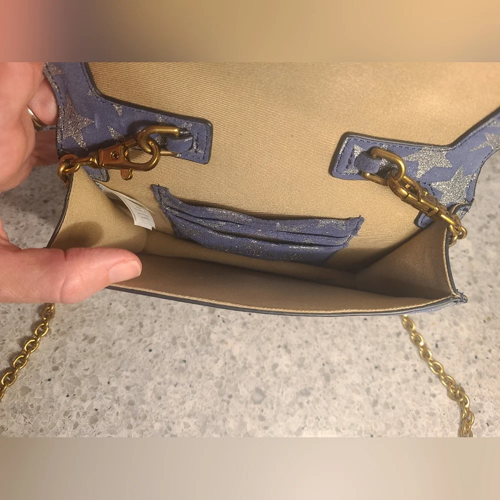 Jcrew Harrison Clutch Convertible Crossbody Bag Stars Italy